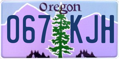 OR license plate 067KJH