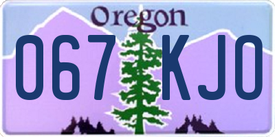 OR license plate 067KJO