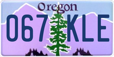 OR license plate 067KLE