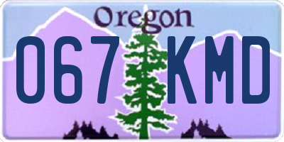 OR license plate 067KMD