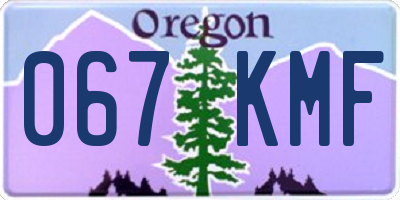 OR license plate 067KMF