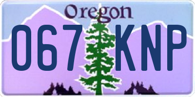 OR license plate 067KNP