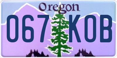 OR license plate 067KOB