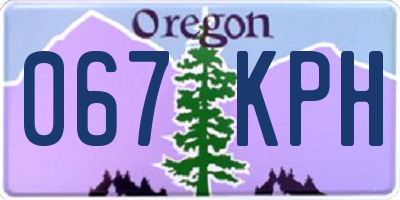 OR license plate 067KPH