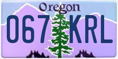 OR license plate 067KRL