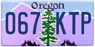 OR license plate 067KTP