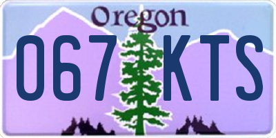 OR license plate 067KTS