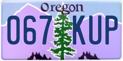 OR license plate 067KUP