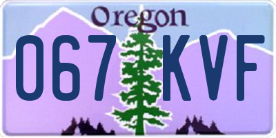 OR license plate 067KVF
