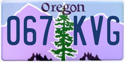 OR license plate 067KVG