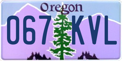 OR license plate 067KVL