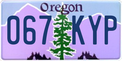 OR license plate 067KYP