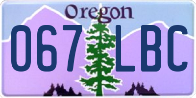 OR license plate 067LBC