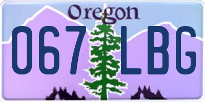 OR license plate 067LBG