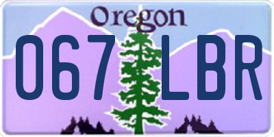 OR license plate 067LBR