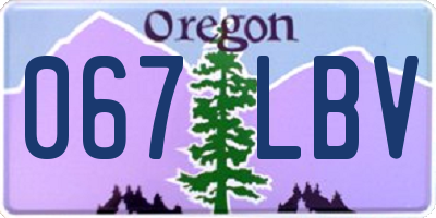 OR license plate 067LBV