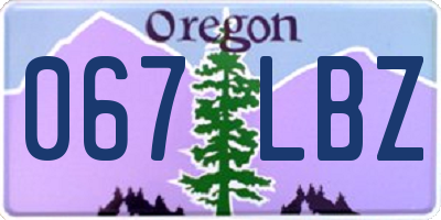 OR license plate 067LBZ
