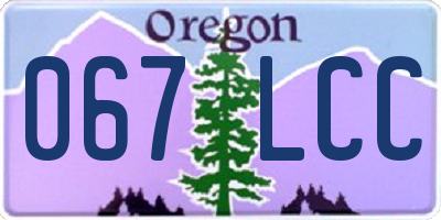 OR license plate 067LCC