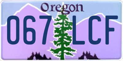 OR license plate 067LCF