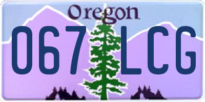 OR license plate 067LCG