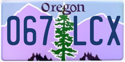 OR license plate 067LCX