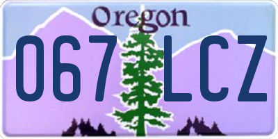 OR license plate 067LCZ