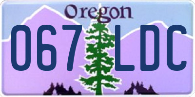 OR license plate 067LDC