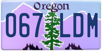 OR license plate 067LDM