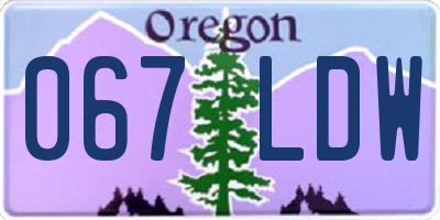 OR license plate 067LDW