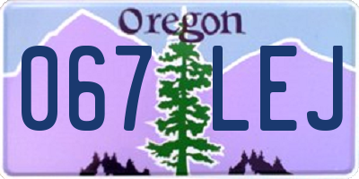 OR license plate 067LEJ