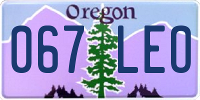 OR license plate 067LEO