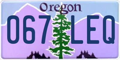 OR license plate 067LEQ