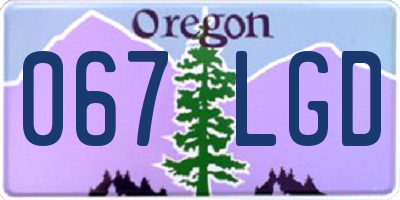 OR license plate 067LGD