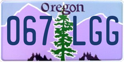 OR license plate 067LGG