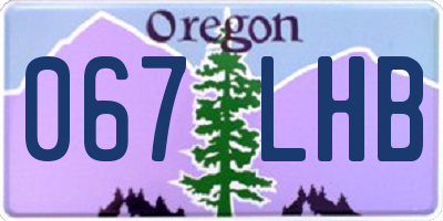 OR license plate 067LHB