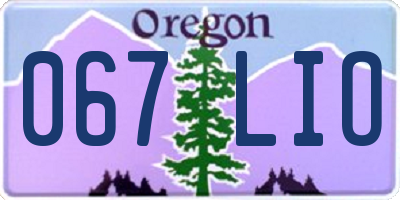 OR license plate 067LIO