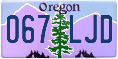 OR license plate 067LJD