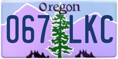 OR license plate 067LKC