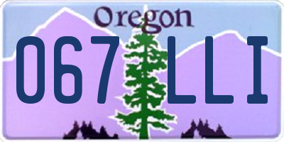 OR license plate 067LLI