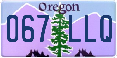 OR license plate 067LLQ