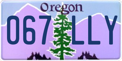 OR license plate 067LLY