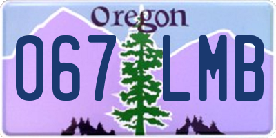 OR license plate 067LMB