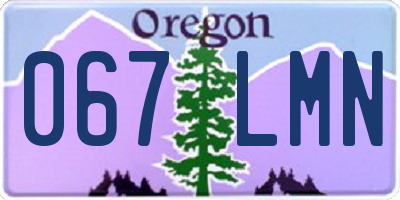 OR license plate 067LMN