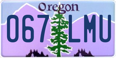 OR license plate 067LMU