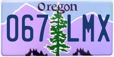 OR license plate 067LMX