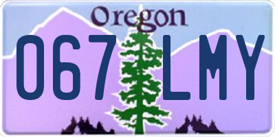 OR license plate 067LMY