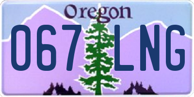 OR license plate 067LNG