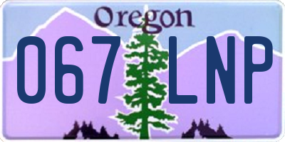 OR license plate 067LNP