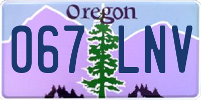 OR license plate 067LNV