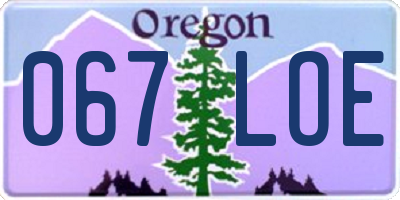 OR license plate 067LOE